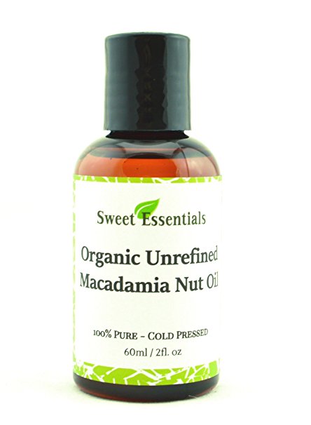 Organic Unrefined Macadamia Nut Oil | 2oz Imported From Italy | 100% Pure | Food Grade | Offers Relief From Dry, Cracked Skin, Eczema, Psoriasis, Dermatitis, Rosacea & More | Best Natural Moisturizer