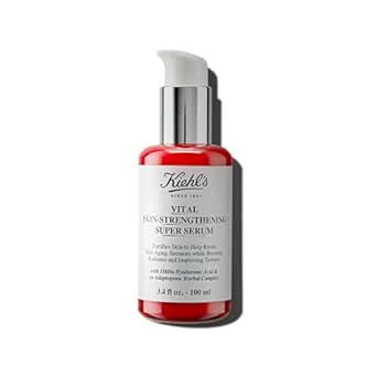 Kiehl's Vital Skin-Strengthening Hyaluronic Acid Super Serum, Boosts Radiance & Smooths Fine Lines, Improves & Renews Skin Texture, with Adaptogenic Herbal Complex, for All Skin Types