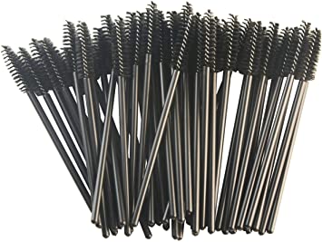 50 PCS Disposable Eyelash Brushes,Mascara Wands Applicator,Black