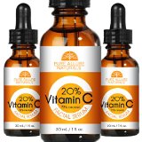Vitamin C Serum - Organic - Beauty Products for Anti Aging- Get Rid of Age Spots and Dark Circles Under Eyes -Vitamins C and E- Hyaluronic Acid Serum -1 fl oz- -Single Bottle- 90 Day Happiness Guarantee