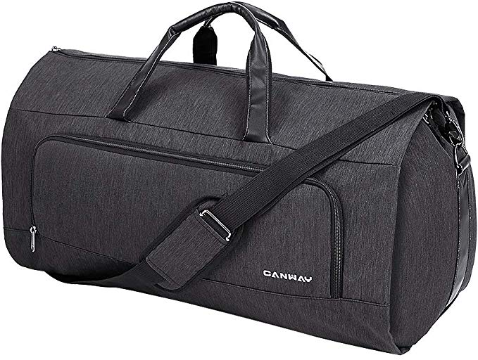 Carry on Garment Bag, 60L Large Travel Duffel Bag with Shoes Compartment Convertible Suit Travel Bag Weekender Bag for Men Women