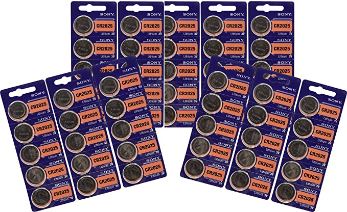 55pc SONY 2025 CR2025 3V Lithium Coin Battery (55 Batteries)