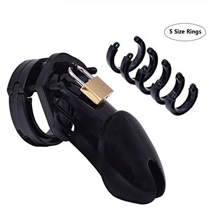 FeiGu Male Long Chastity Cage Device 13, Black