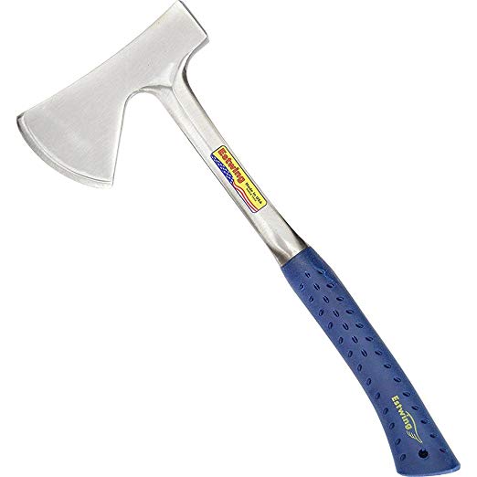 Estwing Camper's Axe - 16" Hatchet with Forged Steel Construction & Shock Reduction Grip - E44A