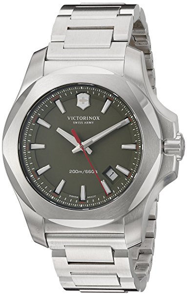 Victorinox Men's 'I.N.O.X' Swiss Quartz Stainless Steel Casual Watch, Color:Silver-Toned (Model: 241725.1)