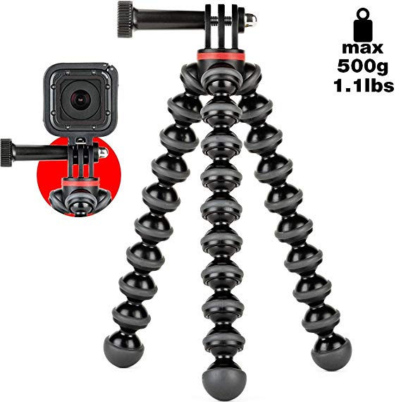 Joby JB01516 GorillaPod 500 Action Camera Flexible Mini Tripod, Black/Charcoal