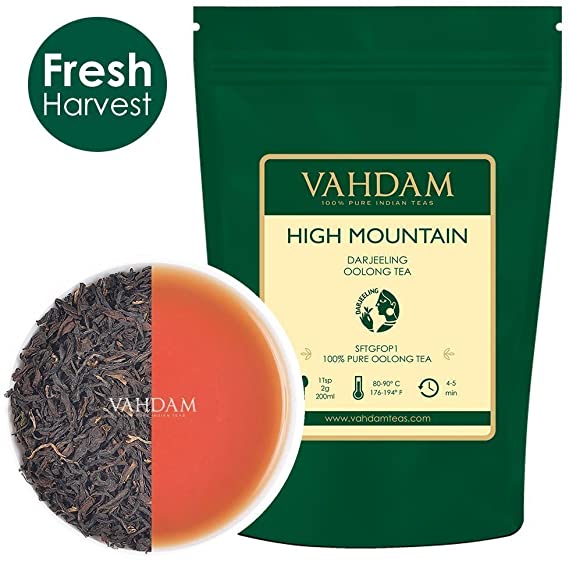 VAHDAM, High Mountain Oolong Tea Leaves from Himalayas (50 Cups), 3.53oz, Oolong Tea for Weight Loss, 100% Detox Tea, Weight Loss Tea, Slimming Tea - Brew Hot, Iced, Kombucha Tea | Loose Leaf Tea