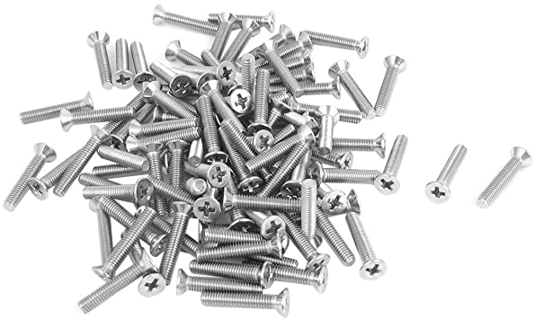 M3 x 16mm Phillips Flat Head Countersunk Bolts Machine Screws 100pcs