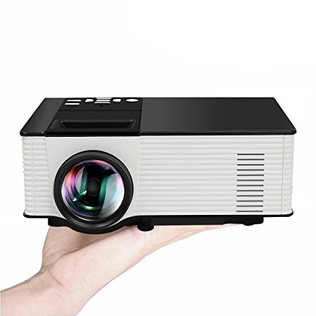 Portable Projector, ELEGIANT Portable Mini Home Theater LED Video Projector 1080P 1500 Lumens 800x480 Resolution for TV Laptop SD Android TV Box Support HDMI USB SD AV VGA TV Interface