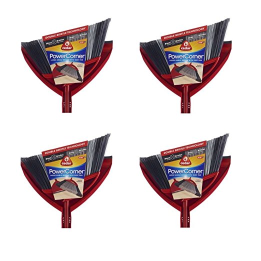 O-Cedar Power Corner Angle Broom with Dust Pan (4 pack)