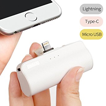 iWALK 3300mAh Portable Compact Built in Lightning Docking External Battery Pack Power Bank Charger For iPhone 5 6 7 8 Plus X SE