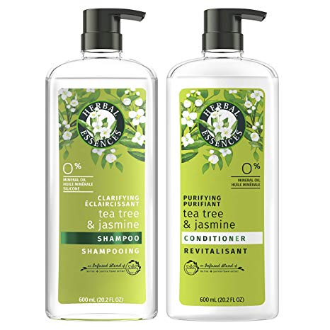 Herbal Essences, Clarifying Shampoo & Purifying Conditioner, Tea Tree & Jasmine, 20.2 Fl Oz Bundle