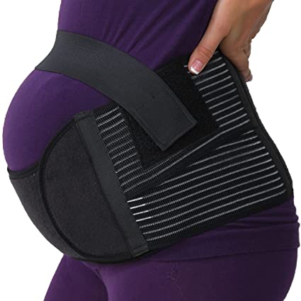 Neotech Care Maternity Pregnancy Support Belt / Brace - Back, Abdomen, Belly Band (Charcoal, XL)