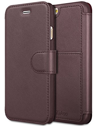 Taken Iphone 6 Leather Case - Iphone 6s Premium Leather Pu Wallet Cases ID Credit Card Slot Holder Phone Case Ultra Slim(Coffee)