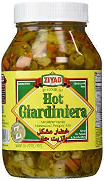 Ziyad Giardiniera Mediterranean Peppers Mix, Hot, 32 Ounce