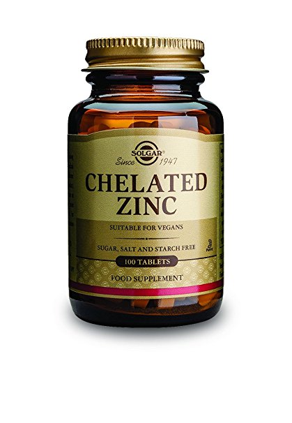 Solgar Chelated Zinc Tablets, 100 Count