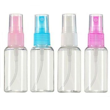 Sinide Portable Refillable Plastic Fine Mist Perfume Makeup Clear Empty Spray Sprayer Bottle 30ML (1.014oz) Cosmetic Atomizers PET Spray Bottles Pump (4 Pack)