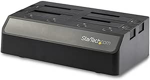 StarTech.com 4-Bay USB 3.1 to SATA Hard Drive Docking Station, 10Gbps USB Hard Drive Dock, External 2.5/3.5" SATA III SSD/HDD Docking Station, Hot-Swap, Top-Loading (SDOCK4U313)