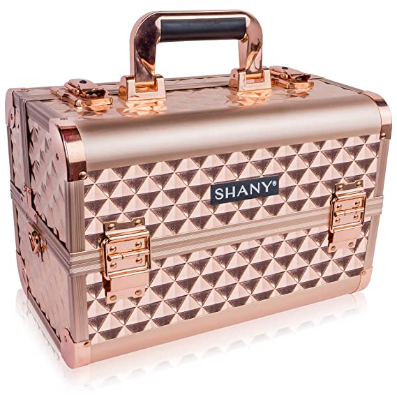 SHANY Premier Fantasy Collection Makeup Artists Cosmetics Train Case - ROSE GOLD
