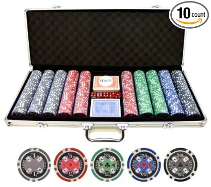 500pc 11.5g Casino Ace Poker Chips Set
