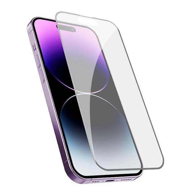 TANTEK Matte Gaming Tempered Glass For iPhone 15 Plus Edge to Edge Anti-Glare Screen Protector Guard Military Grade Shatterproof Matte Tempered Glass Protector for iphone 15 plus- Pack of 3