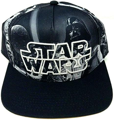 Star Wars Movie Mens Black and White Sublimated Print Hat