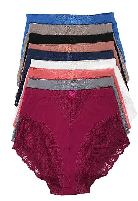 Peachy Panty Women's 6 Pack High Waist Cool Feel Brief Underwear Panties S-5xl