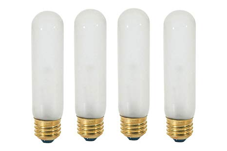 25T10/120V -Tubular - 120V - Medium (E26) Base - Incandescent Light Bulb (Frosted, 25 WATT-4 Pack)