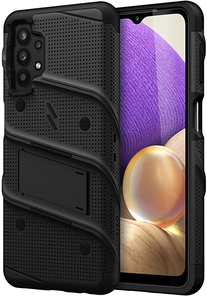 ZIZO Bolt Case for Galaxy A32 5G with Kickstand and Lanyard - Black