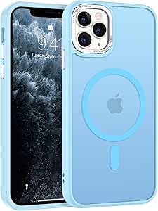 BENTOBEN for iPhone 11 Pro Case [Compatible with Magsafe] Translucent Matte Magnetic iPhone 11 Pro Phone Case Slim Thin Shockproof Bumper Women Men Protective Cover for iPhone 11 Pro 5.8", Light Blue