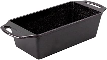 Lodge BW8LP 8.5 x 4.5 Inch Seasoned Cast Iron Loaf Pan, 8.5x4.5 Inch, Black