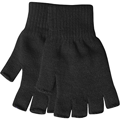 Men's Warm Thermal Knit Fingerless Winter Gloves