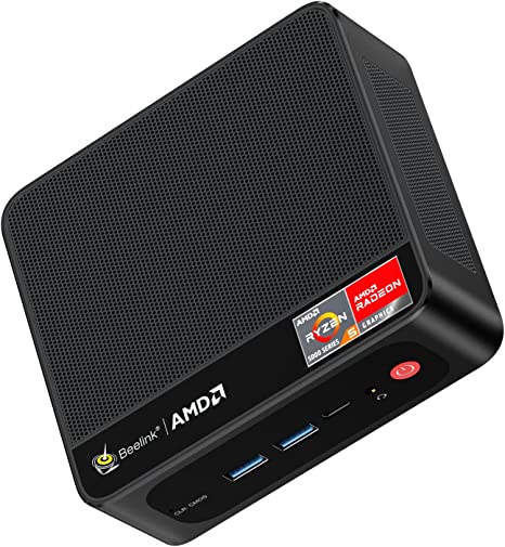 Beelink SER5 Mini PC, AMD Ryzen 7 5800H(Up to 4.4GHz) 8C/16T, Mini Desktop Computer 16GB DDR4 RAM 1TB NVMe SSD, Small Gaming PC Support 4K@60Hz Output/BT5.2/WiFi 6 for Gaming/Office/Home