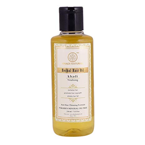 Khadi Natural Vitalising Herbal Hair Oil, Paraben/Mineral Oil Free, 210ml