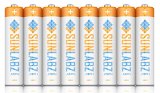 SunLabz AAA Rechargeable Batteries 8 Pack Highest Performance NiMH 1000mAh