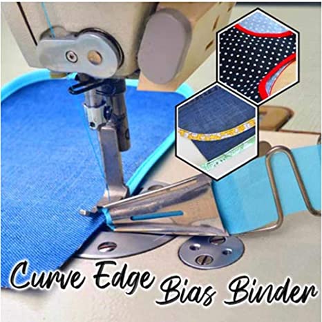 Curve Edge Bias Binder,Overlock Folder Tape Size 16mm-45mm A10 Hemmer Right Angle Bias Binder, for lockstitch Machine Binding of Curve Edge (45mm)