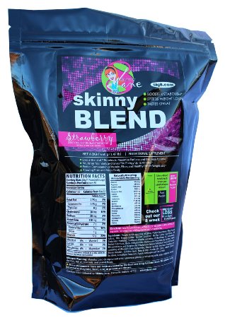 Skinny Blend - Best Tasting Protein Shake for Women - Delicious Protein Smoothie Powder - Weight Loss Shakes - Meal Replacement Shakes - Low Carb Protein Shakes - Lo Carb Shakes - Diet Supplements - Weight Control Shakes - Appetite Suppressant - Increase Energy - 30 Shakes per Bag (Strawberry)
