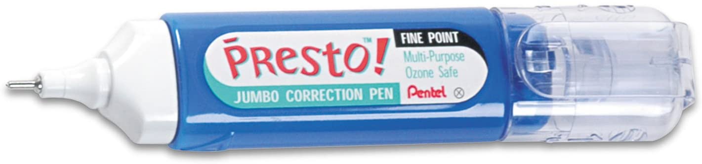 Pentel ZL31W Presto! Multipurpose Correction Pen, 12 ml, White