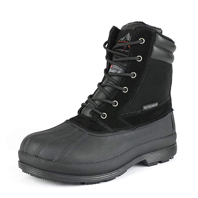 NORTIV 8 Men's 170390-M Insulated Waterproof Work Snow Boots