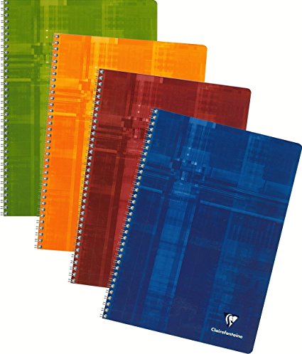 Clairefontaine Classic Wirebound Notebooks 8 1/4 in. x 11 3/4 in. ruled with margin 50 sheets colors may vary