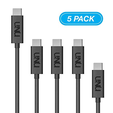 USB Type C Cable 5 Pack, UNU Type C to Type A 2.0 Male 5Gbps (3.3 Feet 3 Pack, 6.6 Feet 1 Pack, 1 Feet 1 Pack) Compatible with Galaxy S10/S10e/S10 Plus, Nintendo Switch and More Devices