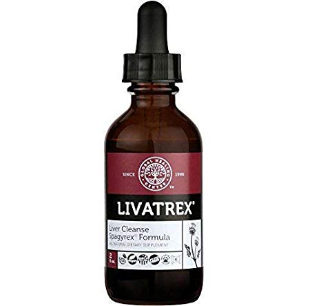 Global Healing Center Livatrex Liver Support Formula - All-Natural Herbal Detox Cleanse for Liver & Gallbladder (2 oz)