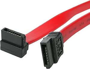 StarTech.com 8in SATA to Right Angle SATA Serial ATA Cable - 8in SATA Cable - 8 SATA Cable - right angle SATA Cable, Red