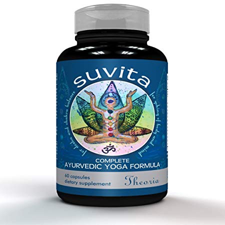 Suvita Ayurvedic 100% Herbal - Holy Basil, Turmeric, Ashwagandha, Garlic Bulb, and more. Complete Ayurvedic & General Health Formula supports Balance of Mind & Body