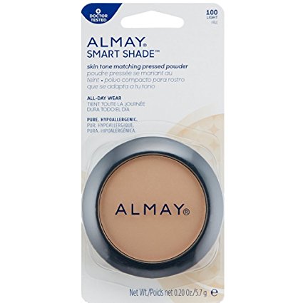 Almay Smart Shade Skintone Matching Pressed Powder, Light [100] 0.20 oz