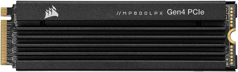 Corsair MP600 PRO LPX 8TB M.2 NVMe PCIe x4 Gen4 SSD - Optimized for PS5 (Up to 7,100MB/sec Sequential Read & 5,800MB/sec Sequential Write Speeds, High-Speed Interface, Compact Form Factor) Black