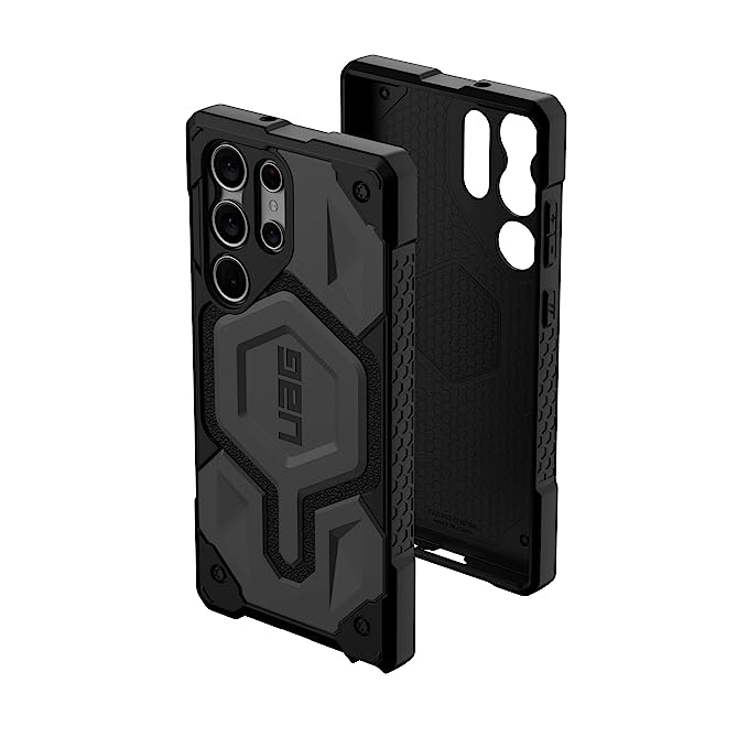 Urban Armor Gear TPU Uag Monarch Pro Rugged Heavy Duty Shockproof Protective Case/Cover Designed For Galaxy S23 Ultra 5G (6.8-Inch) 2023, Magnetic Charging Compatible - Silver
