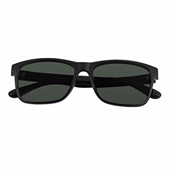 1 Pair Tinted Polarized Myopia Glasses Mens Womens Black Frame Green or Brown Lens -0.5 to -6.0 Shortsighted Sunglasses (-1.00, green) ***Please kindly note these are not reading glasses***