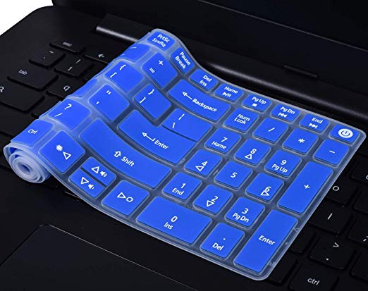 CaseBuy Keyboard Cover Compatible Aspire E15 E5-576 E5-576G E5-575 E5-573G ES15 ES1-572 / Aspire E 17 E5-772G / Aspire V15 VN7-592G / V17 VN7-792G / F15 F5-571 F5-573G/A315 A515 A715, Blue