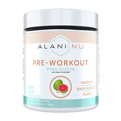 Alani Nu Pre Workout Energy Powder for Men & Women, Pre-Workout Supplement w/30 Servings, 10.37 OZ, 294 G… (Pink Guava)